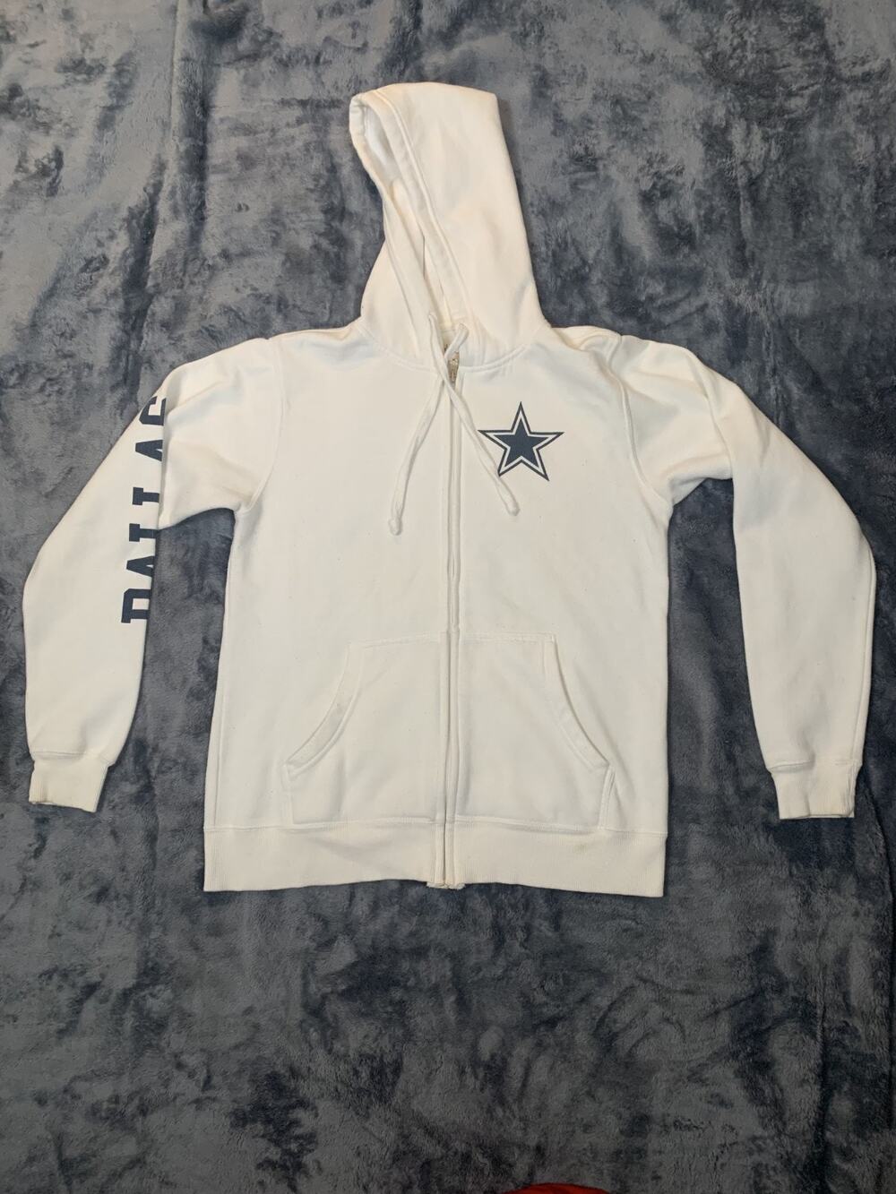 Dallas Cowboys Hoodie Womens Size M Medium Her Style Long Sleeve Zip Up Hoodie
